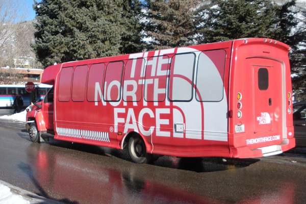 Wrapped Event Shuttle Bus Advertising