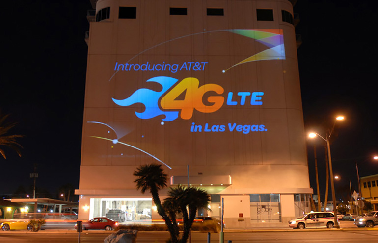 Mobile video projection in Las Vegas