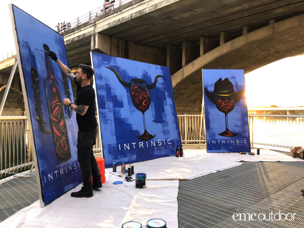 EMC Outdoor Blog - SXSW Intrinsic Wine Painting