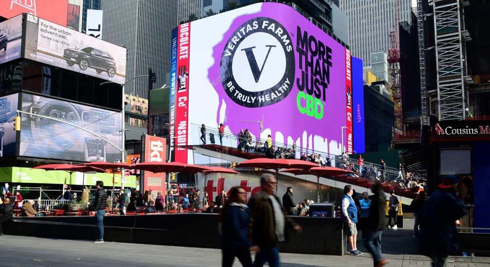 A digital billboard in Times Square