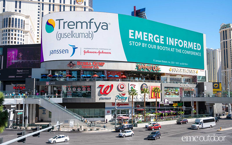 An image of a digital billboard for trade show advertising