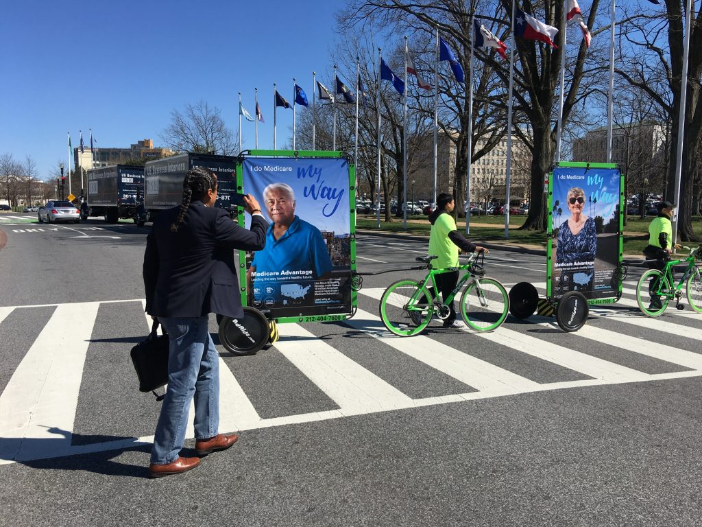 political advertising with pedicabs
