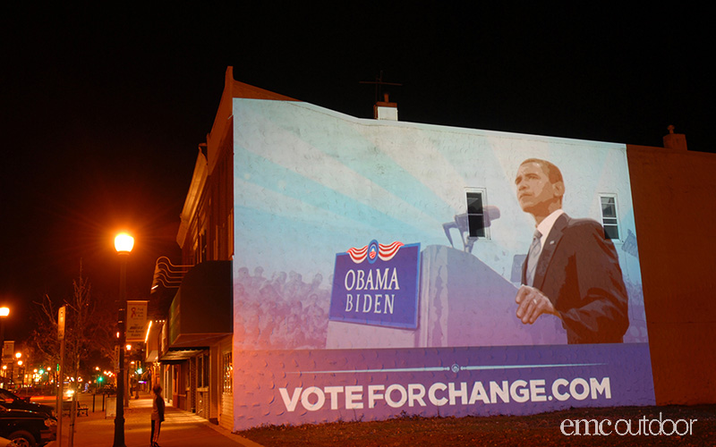 political advertising on wallscape
