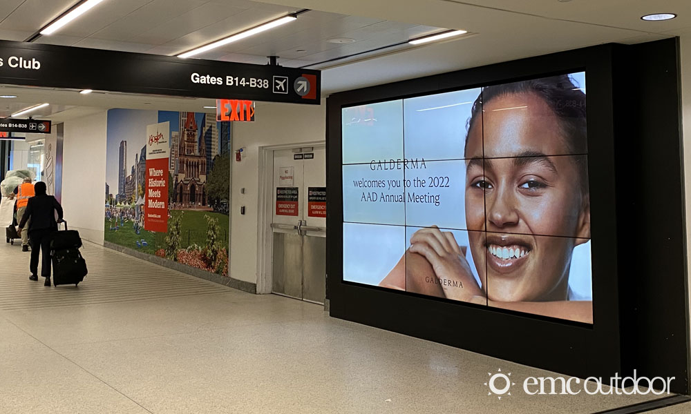 Out of Home Media Sponsorship on airport advertising space