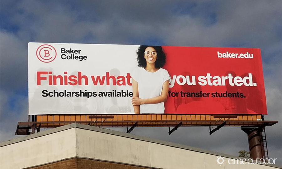 Billboard for reaching prospective students with Out of Home media