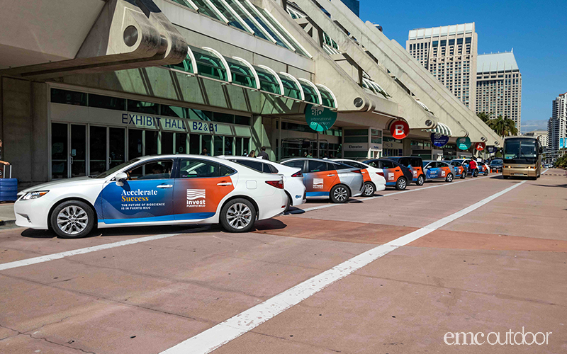 wrapped rideshare targeting trade show conference attendees