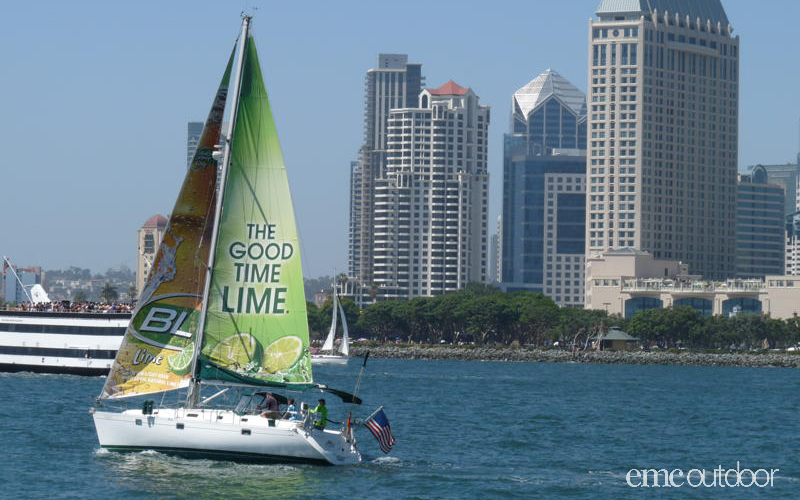 Sail boat ooh advertising