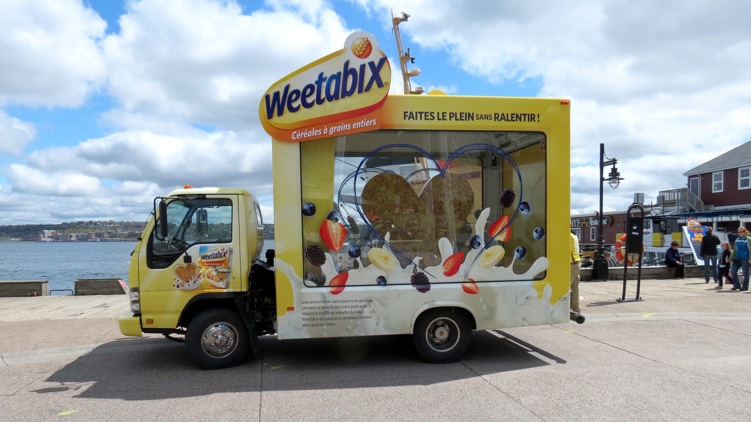 A marketing truck featuring a built out 3d product