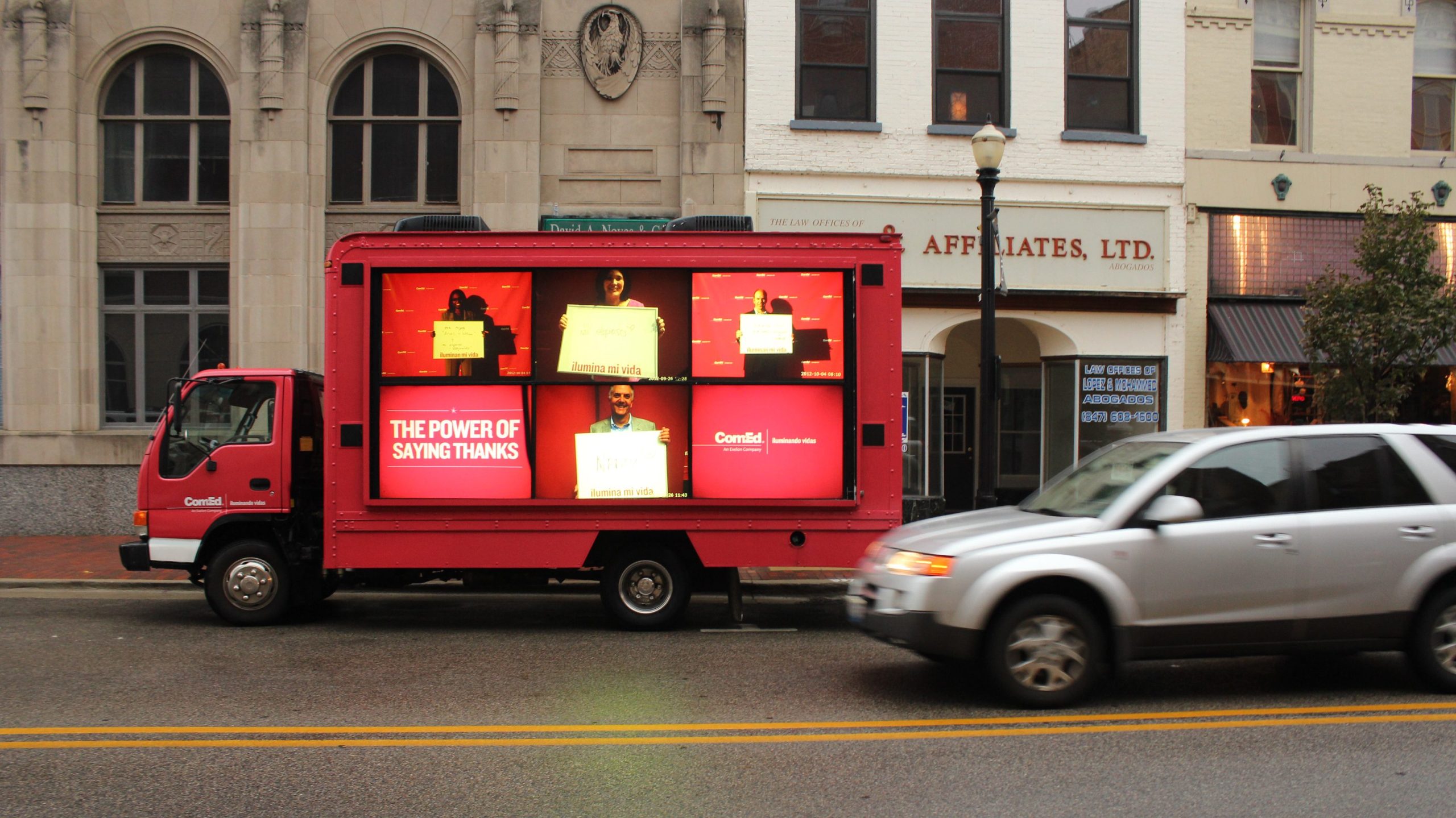a marketing campaign featuring user generated content on a digital truck