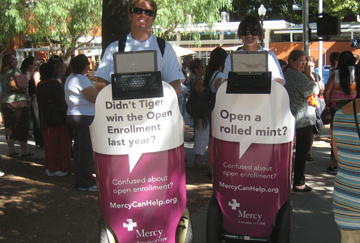 Mercy Healthcare takes its message to the people.