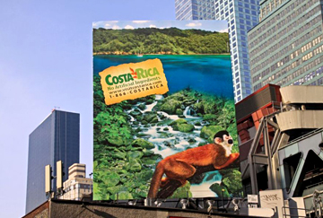 Costa Rica uses OOH and cold weather to promote tourism.