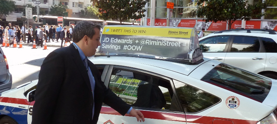 Rimini Street turns traditional OOH into guerrilla & social media portal.