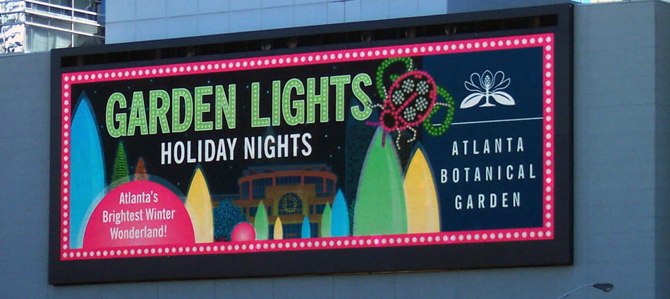 Atlanta Botanical Gardens: Seasonal ads with digital OOH