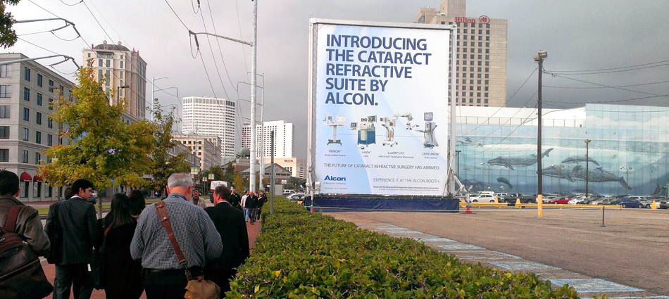 Alcon Labs: Making a big statement with out of home media!