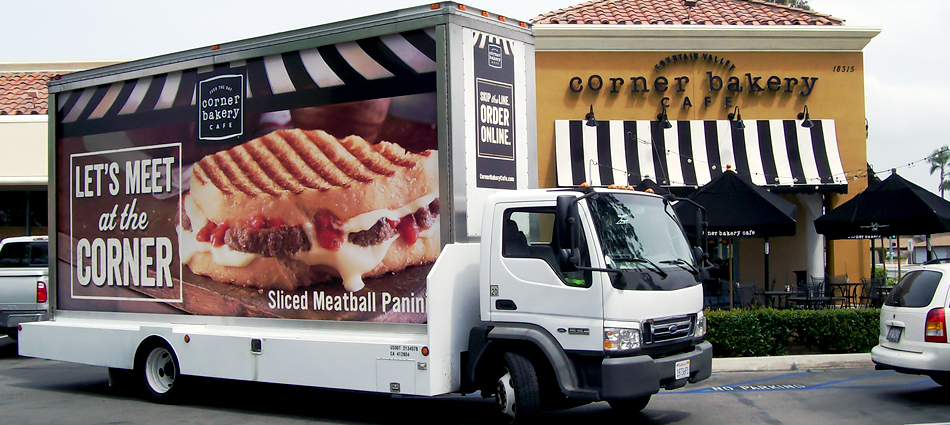 Corner Bakery gets local with mobile billboard advertising