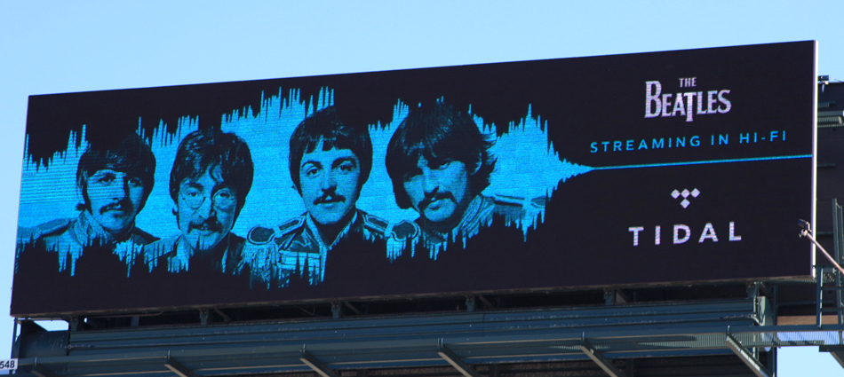 TIDAL and The Beatles Launch on OOH Digital Here, There and Everywhere