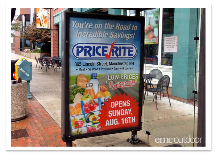 Transit Shelter advertising for PriceRite Supermarket