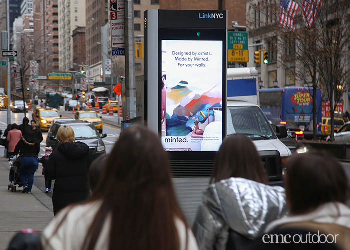 EMC Outdoor - Minted campaign - info panel