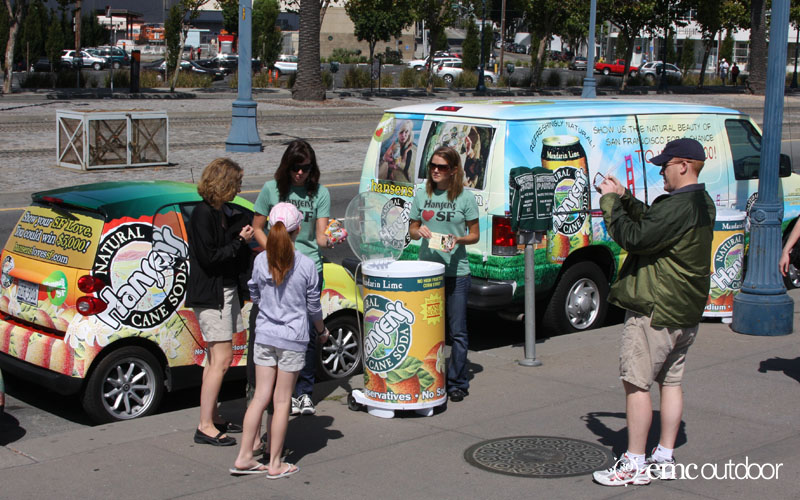 Wrapped Vehicles in an advertising campaign.