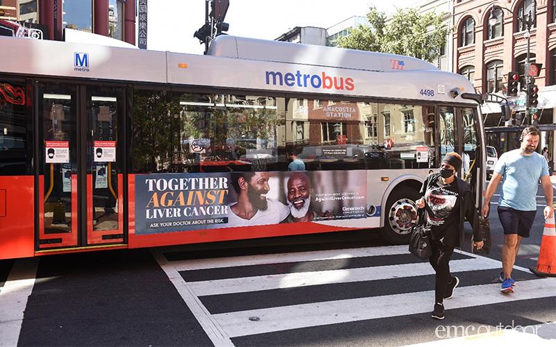 wrapped bus in underserved area 