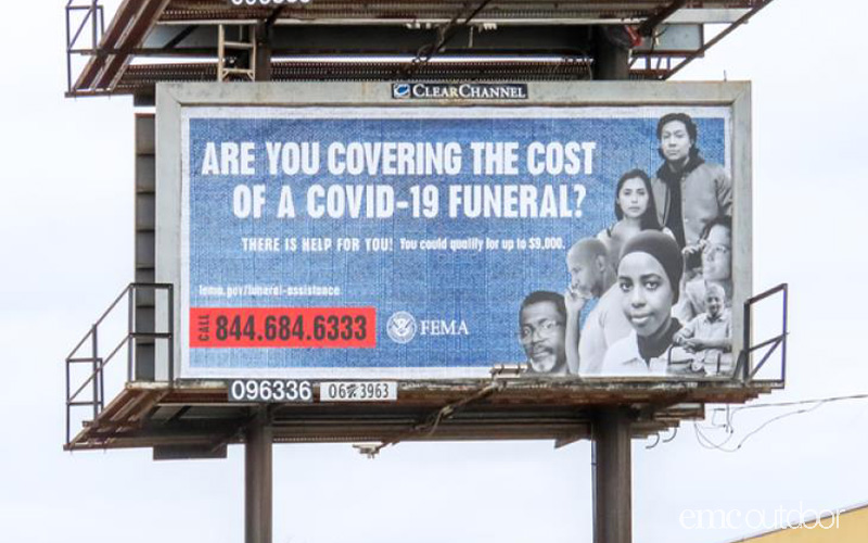 funeral assistance billboard