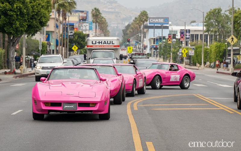 Peacock: Pink corvettes