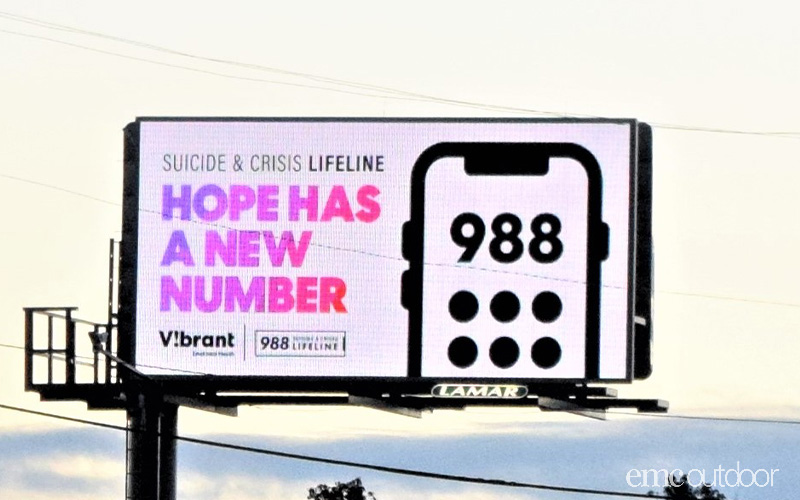 V!brant Digital Billboard suicide prevention