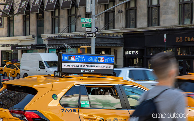 MLB Flagship Store Times Square taxi tops