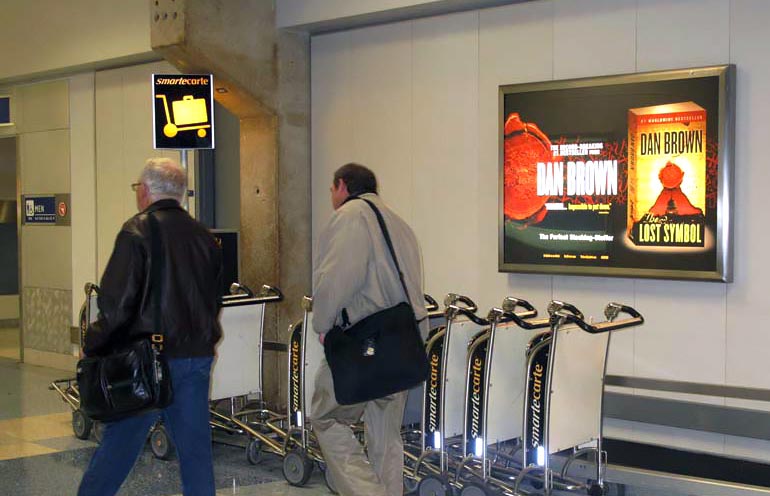 Image of airport advertising used by a national publisher to reach travelers