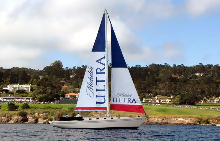 branded sail boat displays