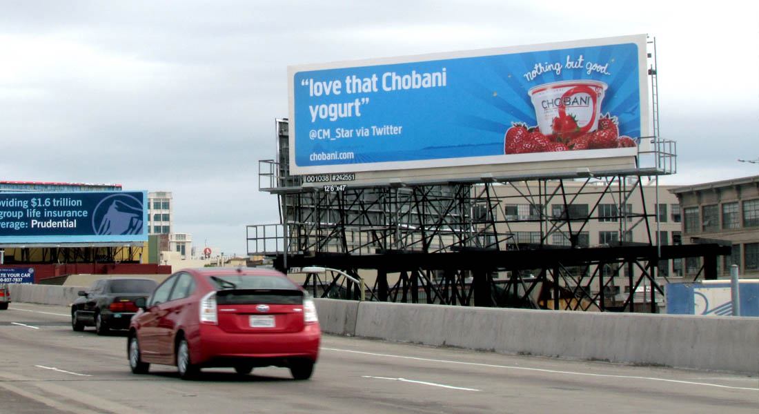 Billboard Advertising for Chobani Yogurt