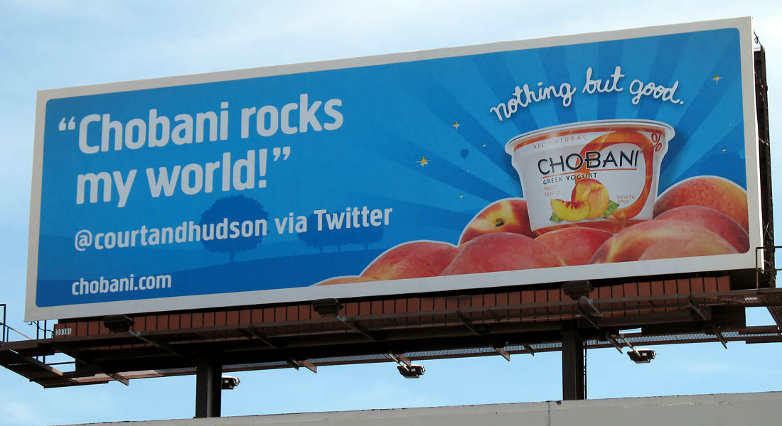 Billboard Advertising for Chobani Yogurt