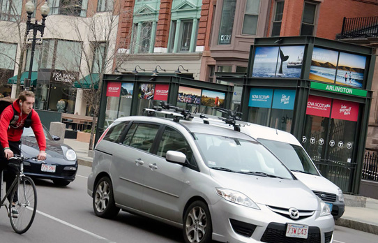 Image of street furniture ad in Boston
