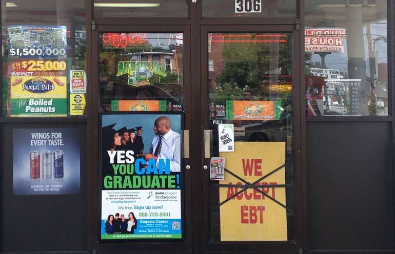 convenience store advertising posters