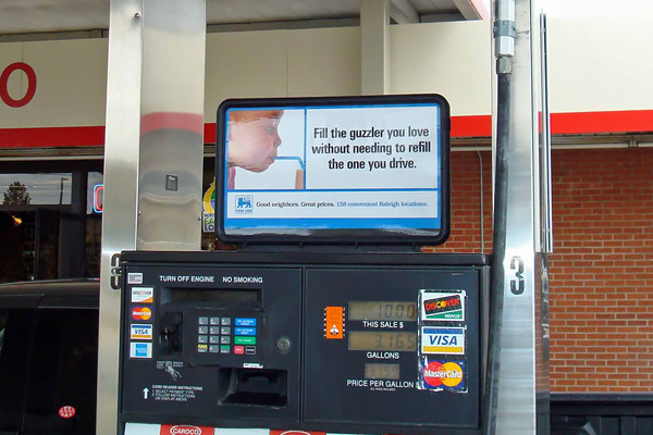 Image of Gas Station Advertising Display