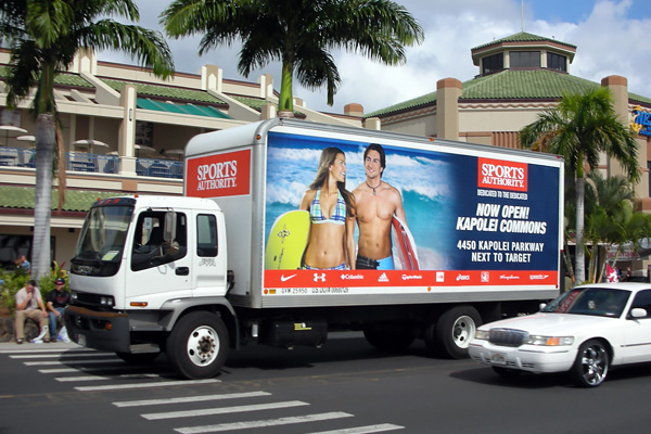 Image of truckside advertising display