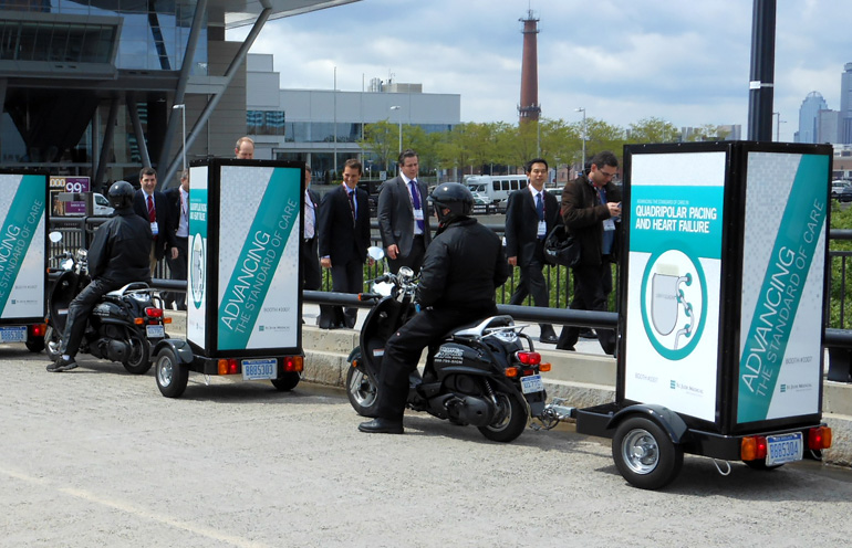 Image of scooter advertising used to reach convention attendees